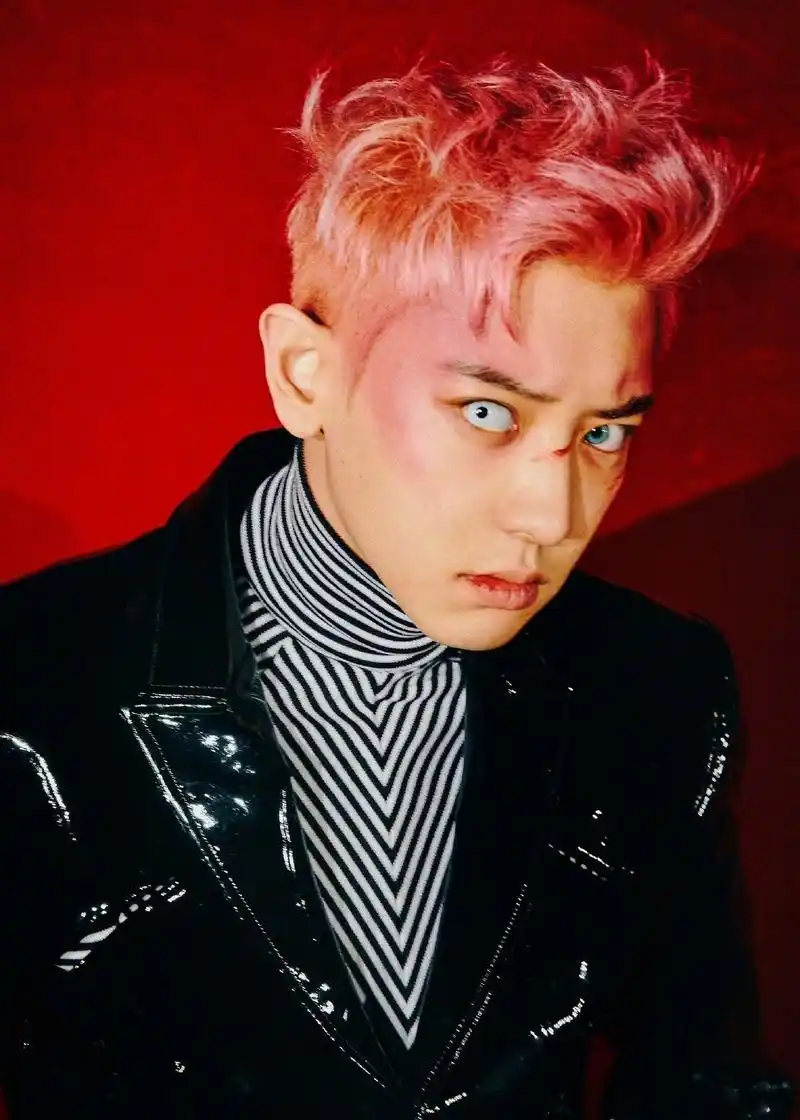 可以温柔可以酷炫,粉色头发的灿烈太可爱了!