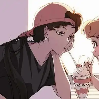 动漫头像一半男一半女高清超甜一半男一半女的情头动漫图片