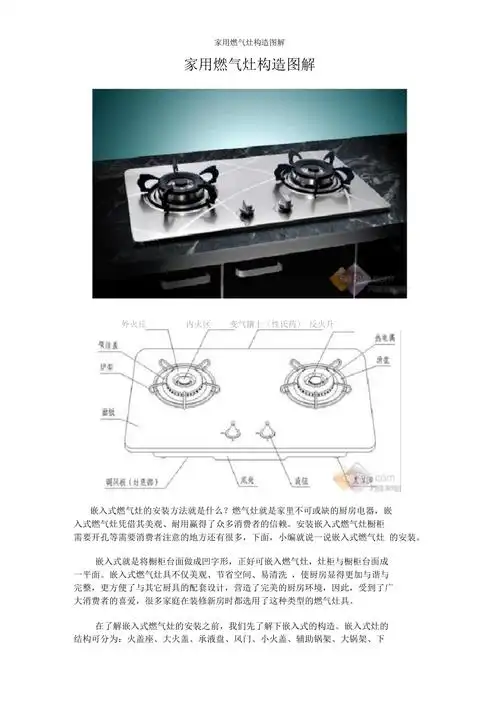 家用燃气灶构造图解