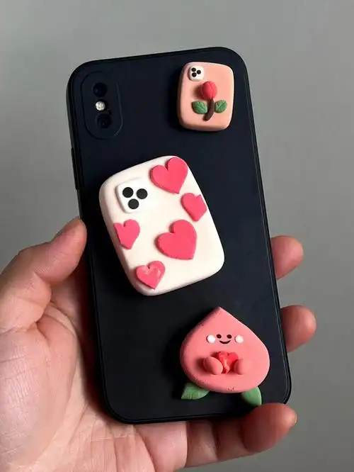 粘土粉色系手机壳diy教程有手就会