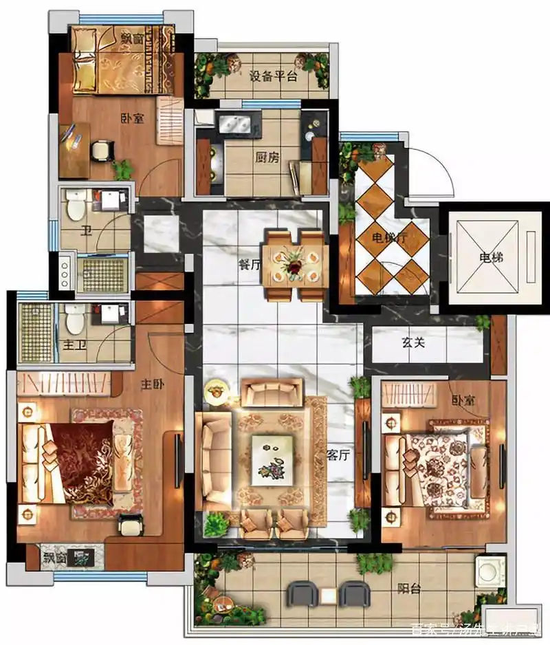 九款面积90平米左右的三房户型,你最喜欢哪一款呢?