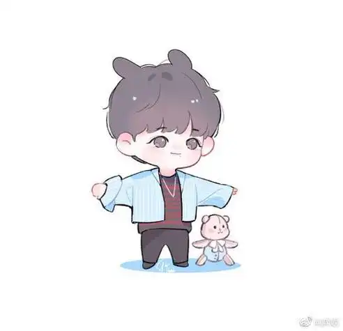 肖战卡通q版头像图源见水印