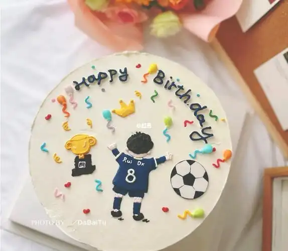 喜欢足球的男孩子生日快乐