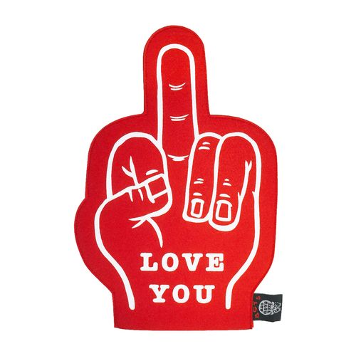 badguytoys坏蛋玩具中指手套毛毡创意道具助威国际手势gebrand