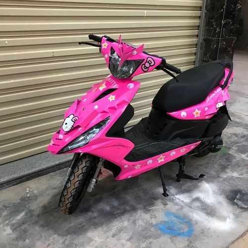 二手雅马哈白幽灵鬼火摩托踏板车125cc男女通用助力车整车