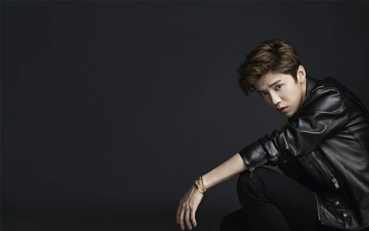 鹿晗最新黑白写真宽屏桌面壁纸