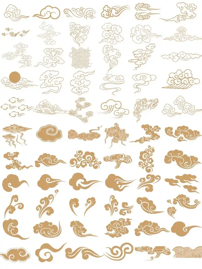 99 国风祥云png免扣素材.喜爱中国风元素的小伙伴们快看看 - 抖音