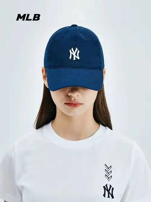 复古小标软顶鸭舌帽棒球帽运动防晒遮阳帽 mlb ny男女