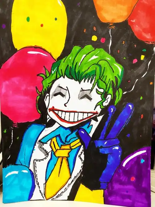 弟弟第一次完成73卡通画作