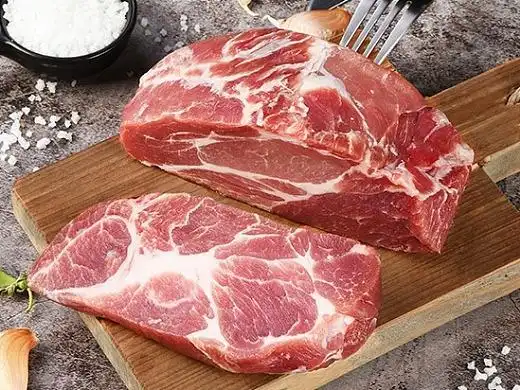 新鲜猪梅花肉肉 生鲜肉类拍摄