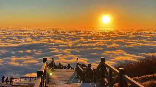 武功山的日出云海也太美了!