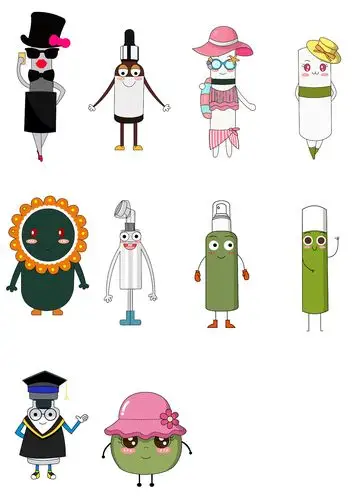 护肤品拟人化人物设计|动漫|其他动漫|小熊金桔 - 原创作品 - 站酷