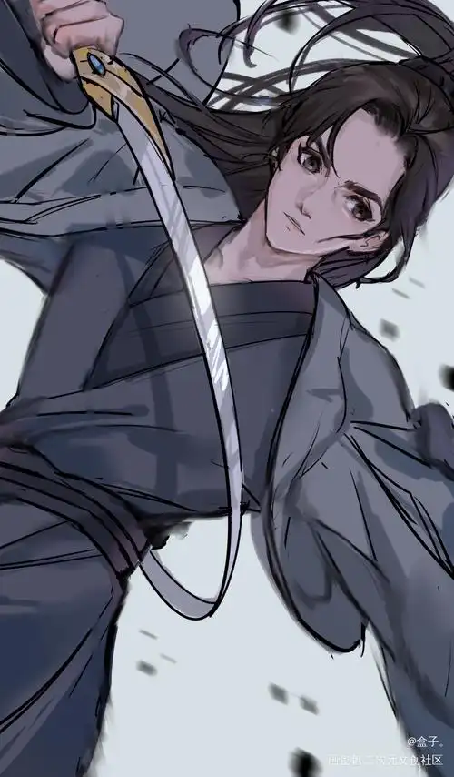 老婆腰细腿长!_山河令周子舒绘画作品