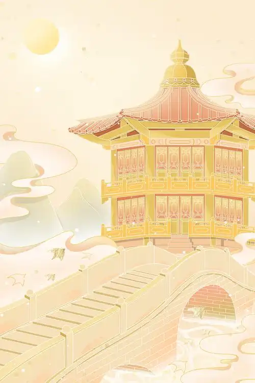 国风插画建筑 上色练习