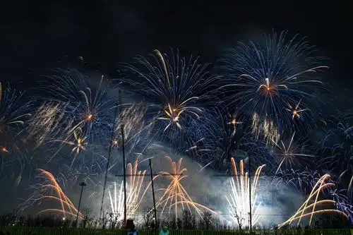 2021新年烟花秀 璀璨绽放滴水湖