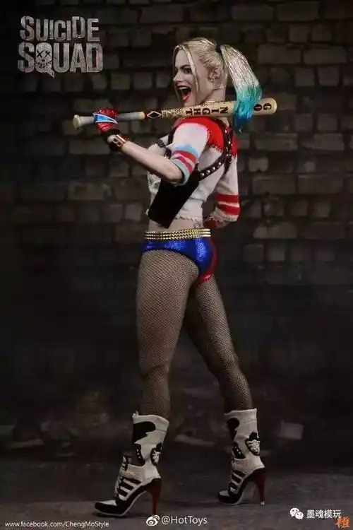 多人开箱 hottoys 1/6 mms383《自杀小队》小丑女-哈莉.