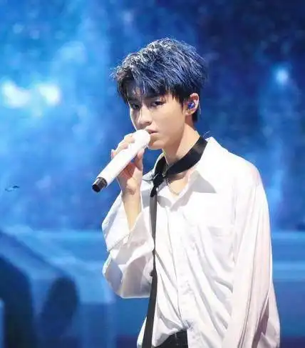 尤其是那星空蓝般的头发加上王俊凯的颜,简直是太帅了.(果盛)