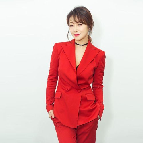 春秋新款高端西装明星陈紫函同款红色气质ol西装
