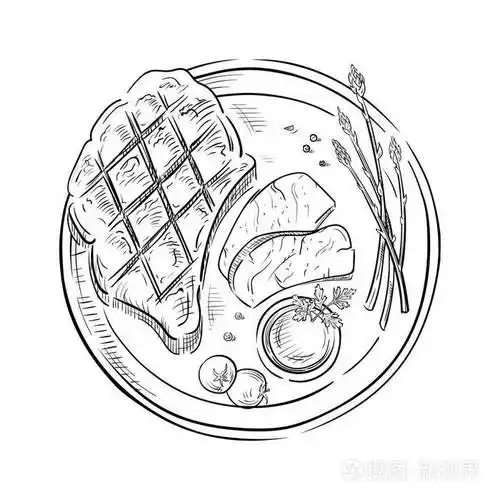 白色背景的美味煎肉牛排