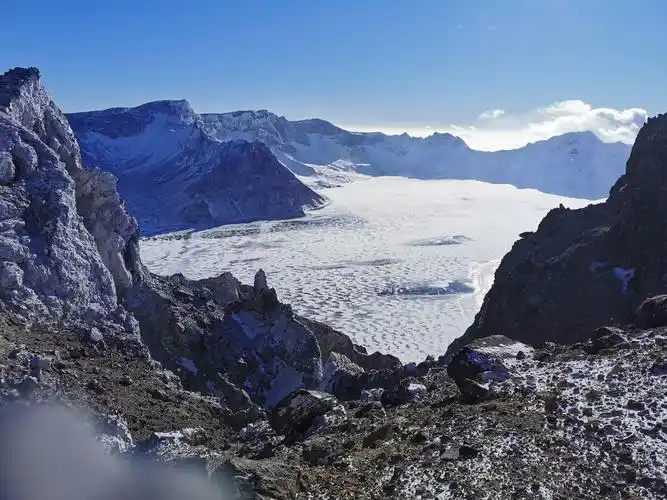 长白山天池雪景