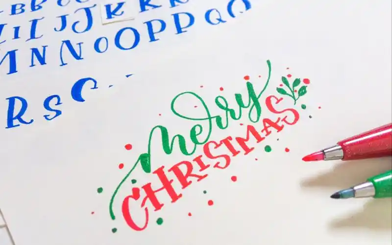 手帐技巧vol6解锁新的可爱软笔字体顺便写个圣诞主题文字字体教程软笔