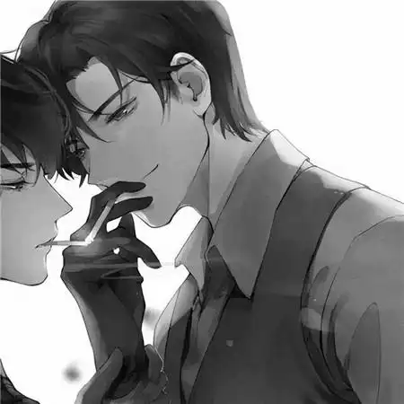 黑白兄弟头像一左一右动漫图片