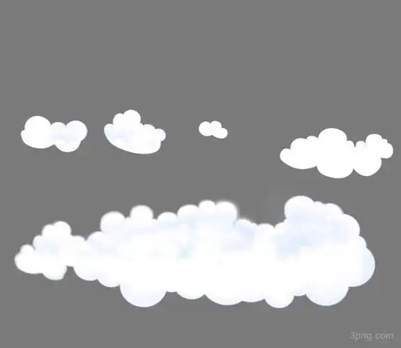 白色简约云朵装饰图案