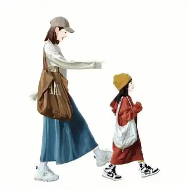 温馨有爱的一儿一女亲子卡通头像 娘俩父女俩微信亲子头像最新_动漫