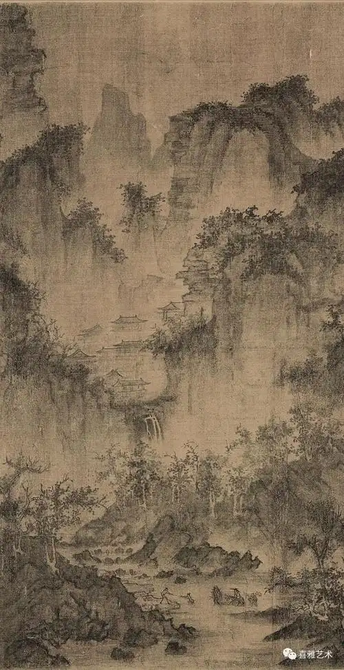 茂林远岫图 (局部)茂林远岫图 (局部)李,关,范的画风,风靡齐,鲁,影响