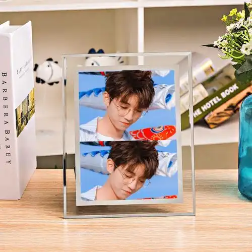 王俊凯玩偶公仔王俊凯水晶相框周边摆台可定制照片tfboys女朋友生日