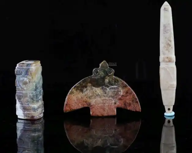 良渚文化 玉三件