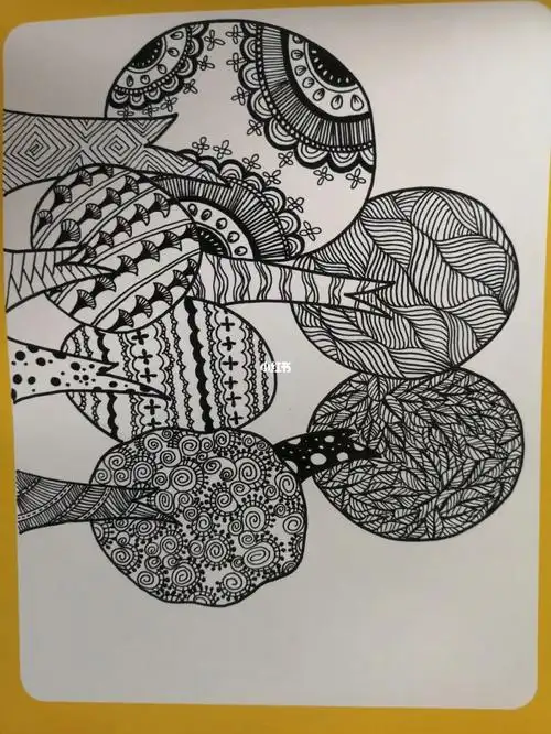 简笔画  #黑白线描  #黑白装饰画  #线描