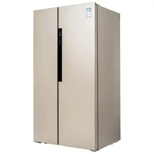 美菱meilingbcd640wpucx640l风冷无霜01度变频对开门冰箱赤金