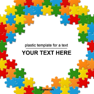 卡通拼图立体质感商务边框