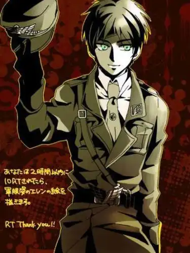 进撃の巨人##艾伦# 军装艾伦呜呜好帅!