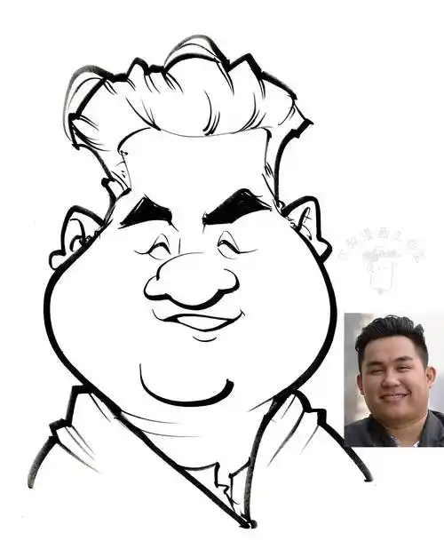 简笔肖像漫画似颜绘线稿