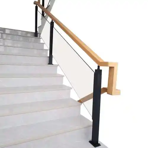 卡铁楼梯扶手飘窗阳台护栏栏杆白坯榉烤漆硬木楼梯扶手