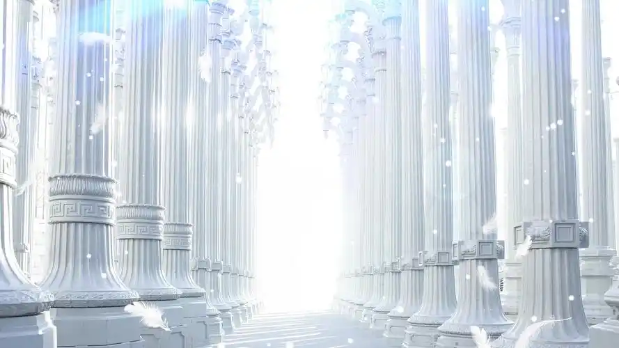 婚庆 婚庆背景4k浪漫白色宫殿婚恋爱情婚礼舞台背景视频婚礼背景