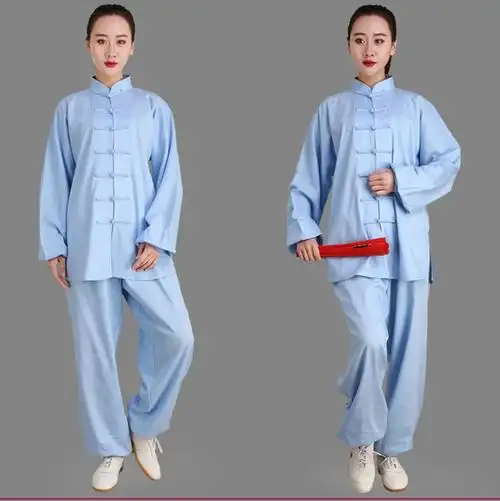 【春秋穿的练功服】太极服棉麻长袖女春秋中国风太极拳服装中老年春秋