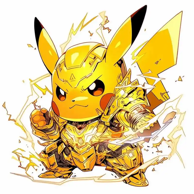 每日制作一款新头像--黄金圣衣皮卡丘 最近发了好几款皮卡丘了,哈哈