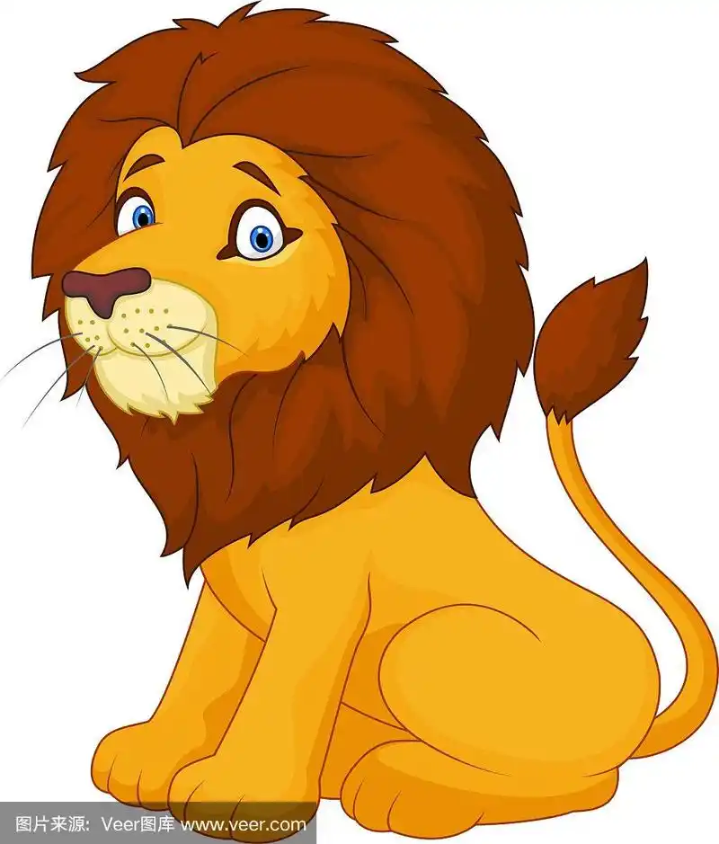 可爱的卡通狮子