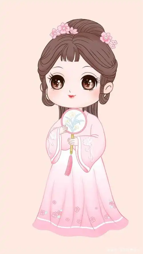 卡通设计之古风少女