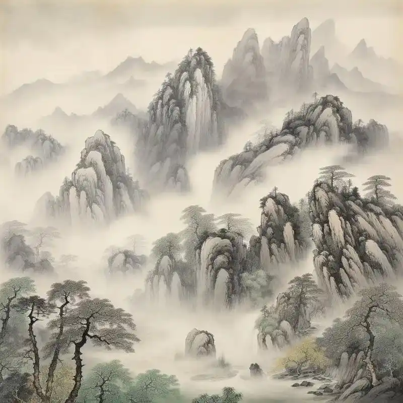 山水头像(长按保存)#山水画 #感受国画的意境之美 #水墨  - 抖音