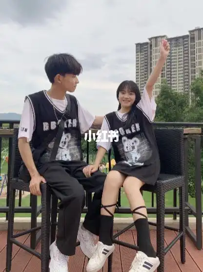 150cm175cm情侣夏日酷酷的穿搭