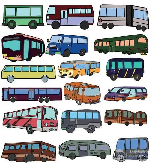 50100种交通工具彩色简笔画图片