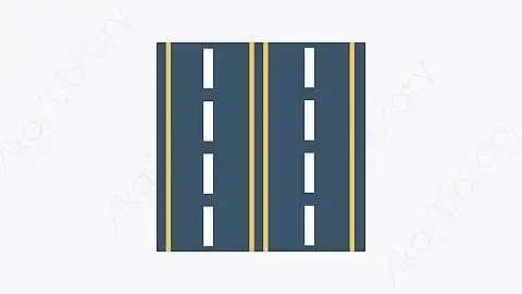 图片素材-0011-马路公路road卡通扁平地图和导航元素图标