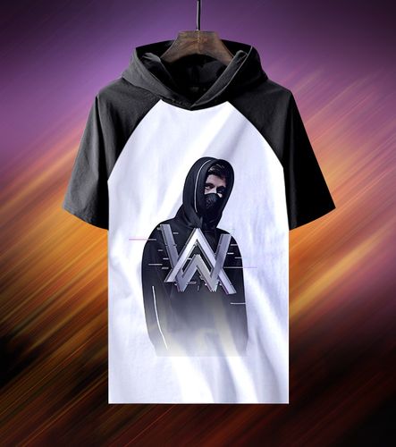 艾伦沃克 alan olav walker aw周边男女短袖t恤衣服连帽来图定制