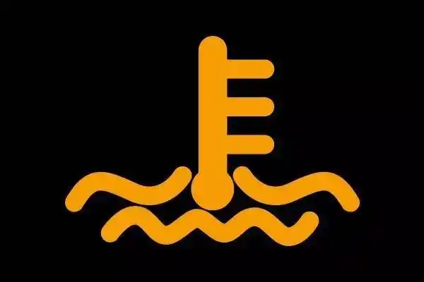 显示车辆发动机内冷却液的温度