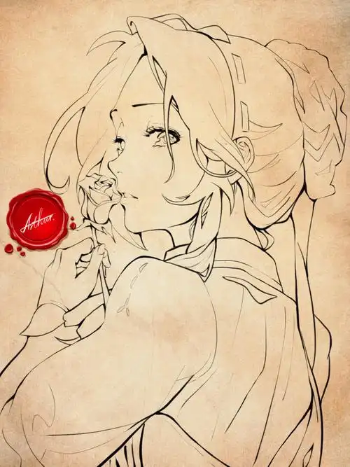 漫画少女人物线稿绘画参考素材适合临摹