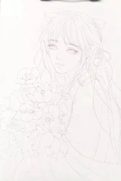 教你画一个好看的古风女子,唯美古风女子手绘图,拿来当壁纸用吧